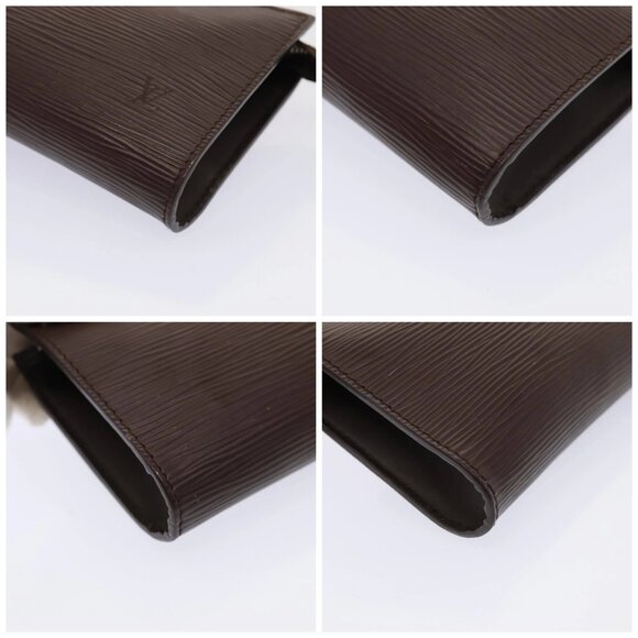 LOUIS VUITTON Epi Bucket PM Pouch Pouch Mocha LV Auth 83164 - Picture 14 of 16